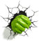 3D Light FX Marvel Hulk Fist 3D Wall Light, Green
