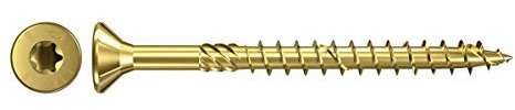 Fischer 653648 Viti truciolari torx FPF-ST 6,0x160 YZP zincatura gialla, filetto parziale (100 Pz.)