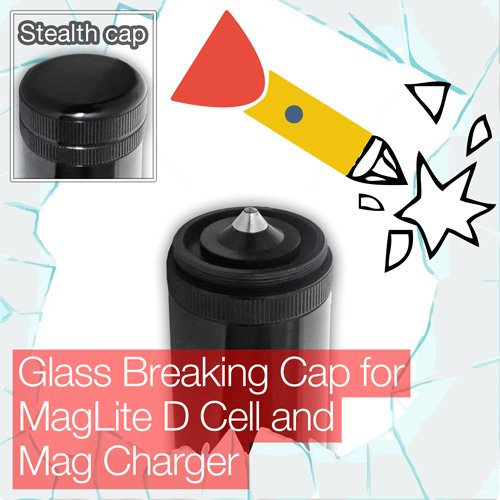 Stealthy Glass Breaking End / Tail Cap MagLite D Cell Mag Charger Torch/Taschenlampe