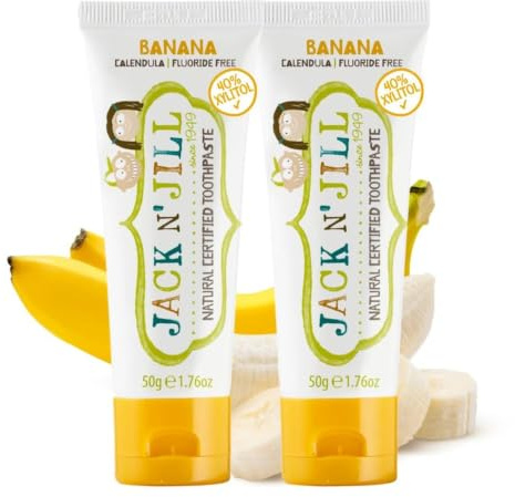 Jack N Jill Natural Toothpaste, Banana, 1.76 oz (Pack of 2)