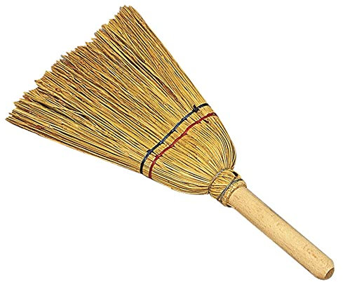 VERDELOOK Scopino Multiuso Tradizionale in saggina, 33 cm, per Pulizia casa e mobili