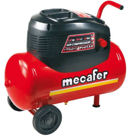 Mecafer 425068 Compresseur 24 L 1,5 hp oil Rouge