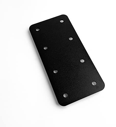 Indoor Outdoors 4 X Straight Railway Sleeper Brackets - Timber Joining Plates for Wooden Planters, Raised Beds, Retaining Walls and Double Height Driveway Edging (Black)