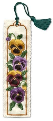 Textile Heritage Pansies Bookmark Cross Stitch Kit
