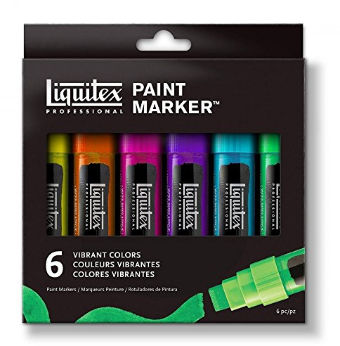 Liquitex 4690001 Acrylic Paint Marker 6-Color Wide Set