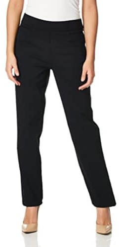 Briggs New York Womens Plus-Size Super Stretch Millennium Welt Pocket Pull-on Career Pants, Black, 22 US