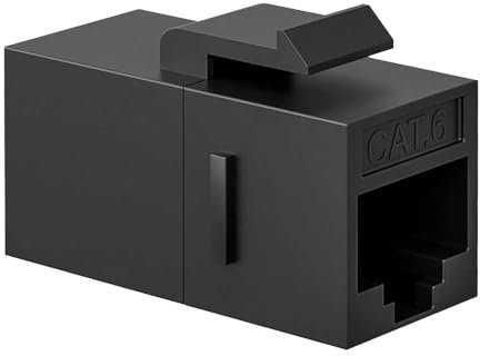 OcioDual Acoplador de Cable RJ45 Cat. 8 / 7A / 7 / 6A / 6 / 5E / 5, Blanco, Adaptador 1000Mbps Doble Hembra Módulo Alargador Extensor Ethernet LAN