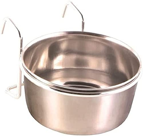 Trixie skål i rostfritt stål med hållare rymmer 300 ml diameter 9 cm