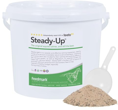FEEDMARK STEADY-UP® | Premium Horse Calming Supplement Designed For Horses With A Nervous Or Excitable Nature | 35 Days Supply | 2.0kg | 100% British Made | UFAS & BETA NOPS Accredited