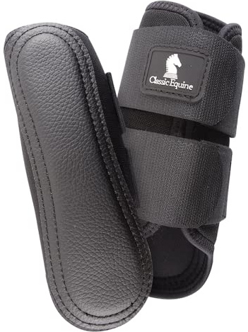 Classic Equine AirWave Classic Splint Boots, Front (Black, Medium)