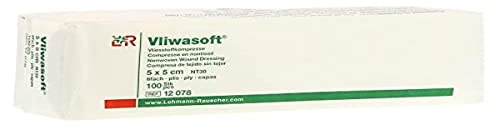 Vliwasoft 12078 förband, unsteril, 6-lagers 5 cm x 5 cm (100-pack)