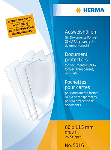 Herma 5016 Ausweissteckhüllen A7 transparent