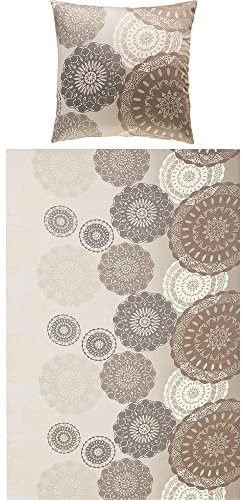 Erwin Müller Bettwäsche Mako-Satin Hellbraun Größe 1x 135x200 cm + 1x 80x80 cm