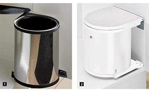 Hettich - Amenagement Interieur - Collecteur De Tri Sélectif Encastrable Bin.It Classic - Couleur : Blanc Laqué