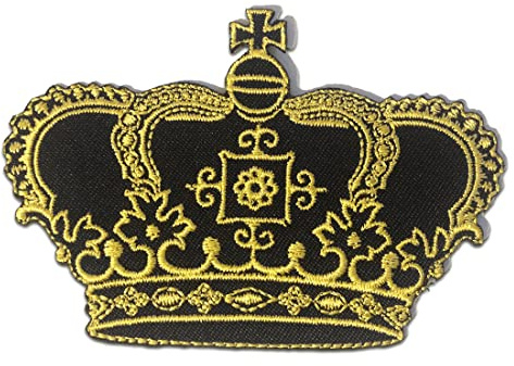 Catch the Patch Goldene Prinzessin Königin Krone - (Größe: 8,3 x 7,3 cm) Aufnäher, Bügelbilder, Aufbügler, Applikationen, Patches, Sticker zum Aufbügeln oder Aufnähen – für Kleidung, Taschen, Jacken
