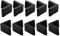 sourcing map Furniture Angle Iron Foot Pads L Shaped Rubber Leg Covers Protectors 40 x 40mm 10 Pcs Black