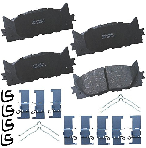 Bendix Premium SBC1293 Ceramic Front Brake Pads for Lexus ES300h 2018-2013, ES350 2018-2007, Toyota Avalon 2018-2008, Camry 2017-2007