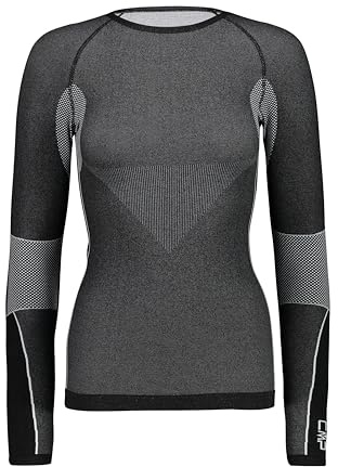 CMP - Felpa donna senza cuciture, Nero, 42/44