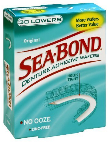Sea-Bond Denture Adhesive Seals, Original Lowers, Zinc-Free, All-Day-Hold, Mess-Free, 30 Count, Pack of 4
