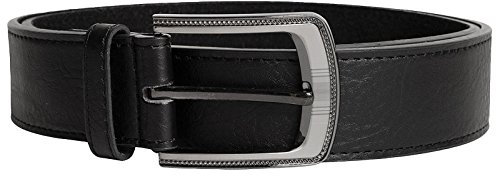 Big King Size Duke London Herren Gürtel aus schwarzem Leder, mit Schnalle, Schwarz, Size - 60' Inch Waist - 147-152CM