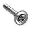 CRL Automotive Chrome 6 x 1 Oval Head Phillips Sheet Metal Screws with countersunk washers - Box