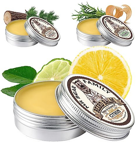 Mr Bear Family Bartbalsam Männer - Citrus - pflegender Bart Balsam - Bartwachs mit Shea Butter, Jojobaöl und Bienenwachs - Bartwichse Schnurrbart & Vollbart Bart Styling - Beard Balm 60ml