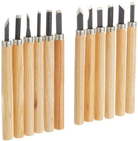 Brüder Mannesmann Schnitzmesser Satz 12-tlg., M 690-12, beige