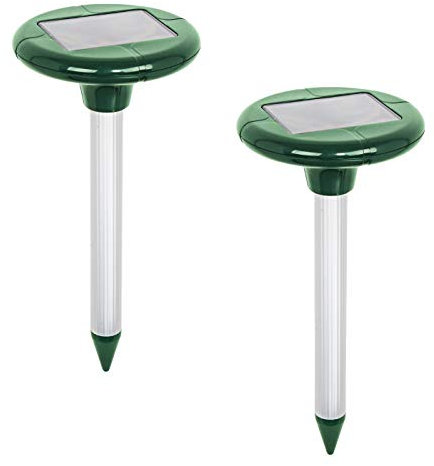 VOSS.sonic Doppelpack: 2 MoleEx 1000 Maulwurfvertreiber Solar, mit Ton & Vibration, Wühltierfrei, Wühlmaus, 2X Maulwurfabwehr für 650qm