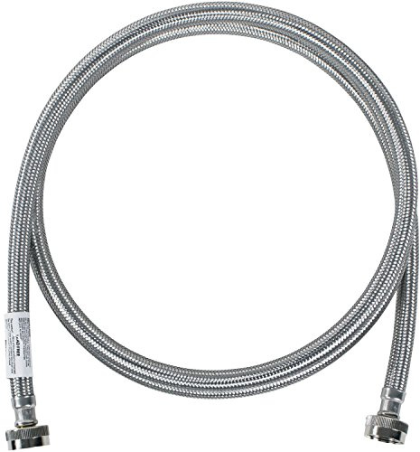 Certified Appliance Accessories Washing Machine Hose, Hot or Cold Water Supply Line, PVC Core with Premium Braided Stainless Steel (8 FT)
