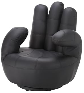 Vente-unique - Fauteuil Main pivotant Catchy en Simili - Noir