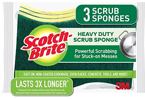 Scotch-Brite Heavy Duty Scrub Sponges: 3-pack (Yellow and Green) / 3-pack