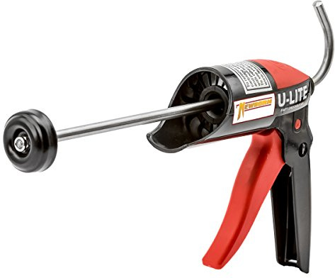Newborn Non-Drip Super Smooth Rod Frameless Caulk Gun, 1/10 Gallon Cartridge, 10:1 Thrust Ratio