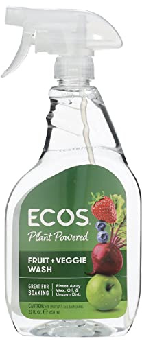 ECOS Fruits & Veggies Wash, Pack of 6, 22 Ounce, 740 ml