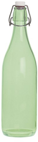 Excelsa Happy Color Bottiglia Liscia 1 Litri, Verde, 8x8x30 cm