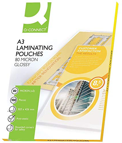 Q-Connect A3 Laminating Pouch 80 Micron (Pack of 100) KF04122