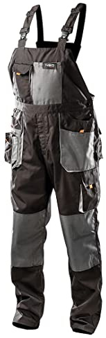 Profi Arbeitslatzhose schwarz/grau (Neo), Latzhose Arbeitskleidung Arbeitshose (48.0)