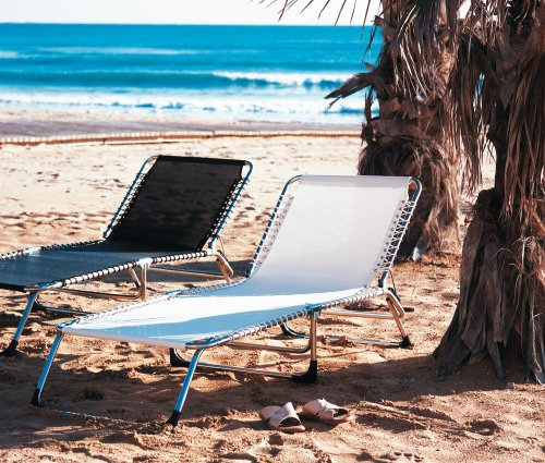 Jan Kurtz Dreibeinliege Amigo XXL Schwarz, Aluminium Kunststoff, 40x75x207cm, 492531