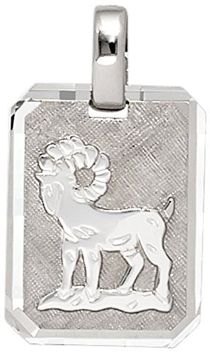 Jobo Anhänger Sternzeichen Widder 925 Sterling Silber matt Sternzeichenanhänger
