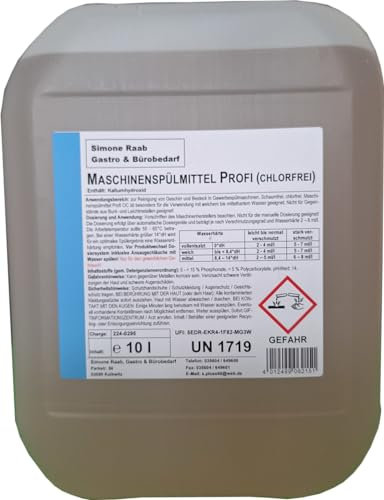 Maschinenspülmittel Profi 10L ohne Chlor für gewerbliche Spülmaschinen