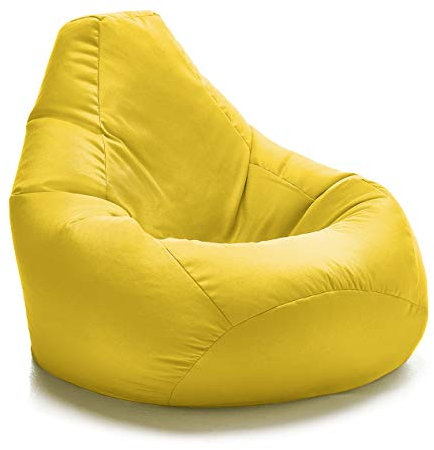 Beautiful Beanbags - Kids Highback Beanbag Chair, 35in - Yellow