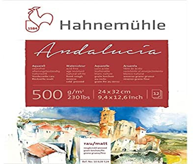 Aquarellblock Andalucía rau/matt 500g/m², 24x32cm, 12Blatt