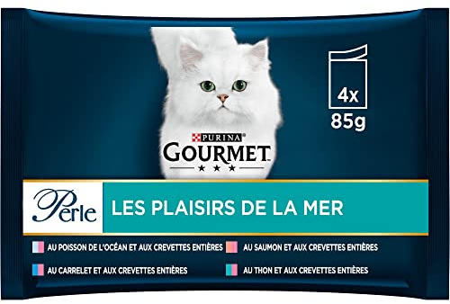 GOURMET Perle Plaisirs de la Mer - pâtée Chat Émincé de Poissons - 48 x 85 g