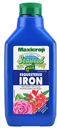 Maxicrop PPSIYDL Sequestered Iron, 500ML - Iron Infused Natural Seaweed Extract - Protects Against Yellowing - Supports Growth In Difficult Soil Conditions - Plant Nutrition, Blue