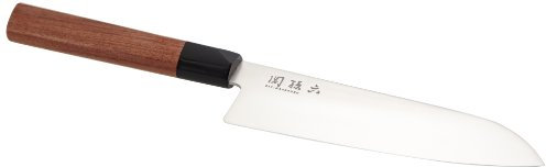 KAI Seki Magoroku Red Wood Griff Santoku-Messer mit red Wood Griff, Klinge 17,0 cm, MGR-0170S, Mehrfarbig