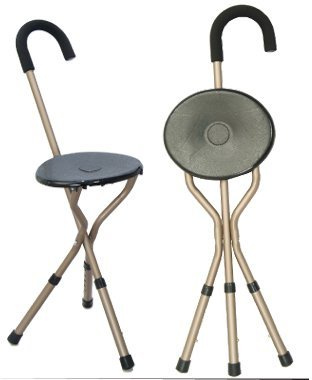 Vista International Seat Stick/Adj Ht&Cap to hold up to 225 Lbs Walking Poles, Multicolor