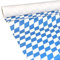 JUNOPAX Papiertischdecke 50m x 0,75m Raute weiß-blau