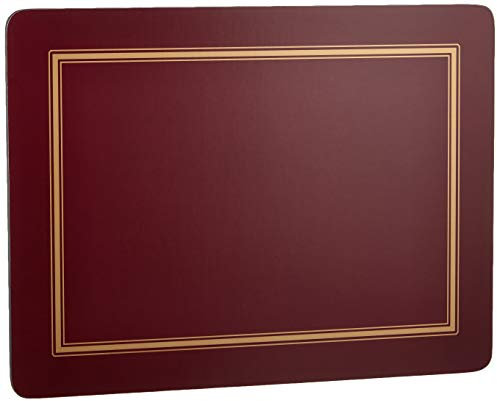 Pimpernel Classic Burgundy Placemats, Set of 6, 30.5 x 23cm