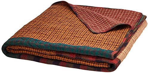 Donna Sharp Full/Queen Quilt - Campfire Square Lodge Quilt - Pieced and Patchwork - Fits Full and Queen Size Beds - Machine Washable