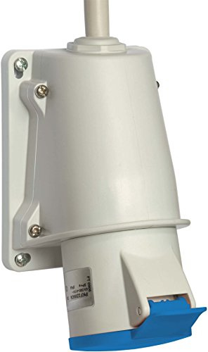 Schneider Pkf16 W423 Industriel Douilles et Prises 3 x 16 A, monophase, 2P + T, IP44, à vis, Prise Murale, Blanc, Lot de 8 pièces
