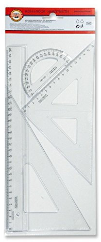 KOH-I-NOOR 75074800000 stor geometri set – genomskinlig